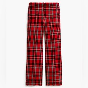 New! J. Crew sz 10 Red Tartan Plaid Kelsey Crop Flare Pants NWT